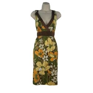 Tommy Bahama Dress Women's Size 10 Silk Floral Sleeveless Side Zip Y2K -NWT